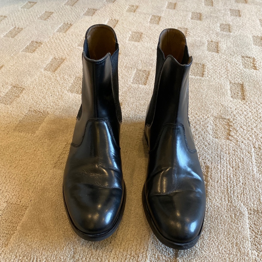 Zara Men’s Black Leather Slip on boots